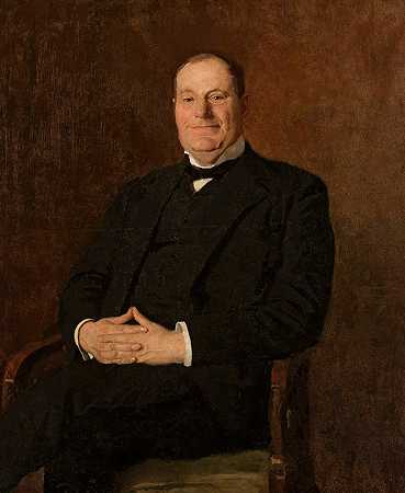 米奇斯·夫·弗兰基尔肖像`Portrait of Mieczysław Frenkiel (1902) by Stanisław Lentz