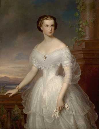 奥地利皇后伊莎贝拉`Kaiserin Elisabeth von Österreich by Franz Schrotzberg