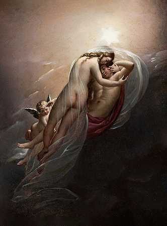 极光和头颅`Aurora and Cephalus (C.1810) by Anne Louis Girodet-Trioson