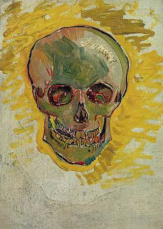 头骨，1887年5月`Skull, May 1887 by Vincent van Gogh