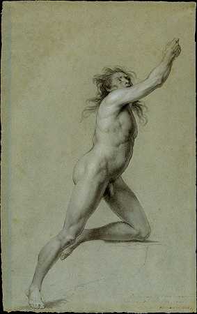 从生活中学习裸男`Study from Life; Nude Male (ca. 1795–96) by John Trumbull