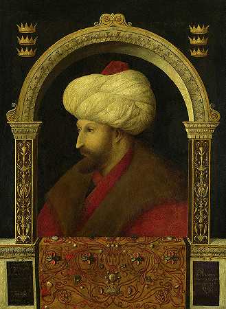 苏丹穆罕默德二世，1480年`The Sultan Mehmet II, 1480 by Gentile Bellini