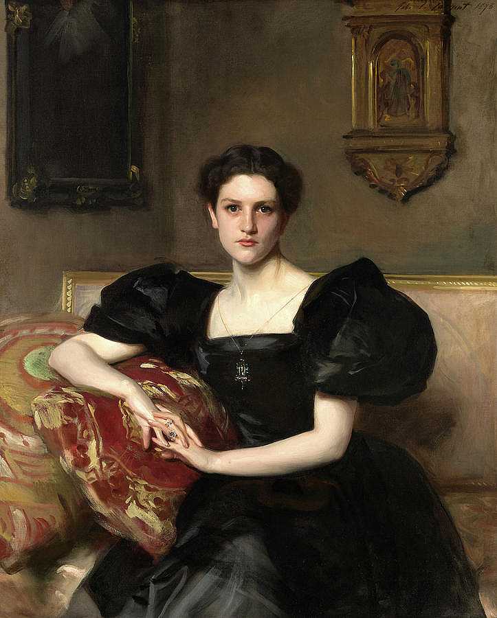 伊丽莎白·温斯洛普·夏勒，1893年` Elizabeth Winthrop Chanler, 1893 by John Singer Sargent