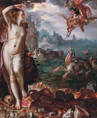 英仙座释放仙女座`Perseus Releases Andromeda (1611) by Joachim Wtewael