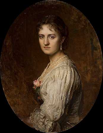安娜·布拉尼卡肖像`Portrait of Anna Branicka (1886) by Leopold Horowitz