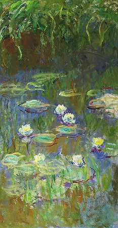 睡莲，1922年`Water Lilies, 1922 by Oscar Claude Monet