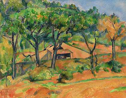 普罗旺斯之家，1890年`House in Provence, 1890 by Paul Cezanne