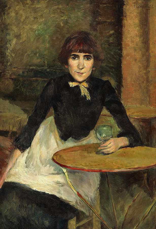 Jeanne Wenz，巴士底狱的一名律师，1888年`Jeanne Wenz, A la Bastille, 1888 by Henri de Toulouse-Lautrec