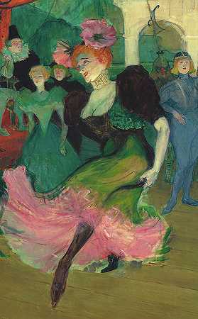Marcelle Lender跳波列罗舞，1895年`Marcelle Lender Dancing the Bolero, 1895 by Henri de Toulouse-Lautrec