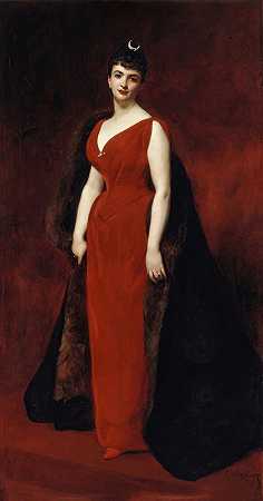 埃德加·斯特恩夫人肖像`Portrait de Madame Edgar Stern (1889) by Carolus-Duran