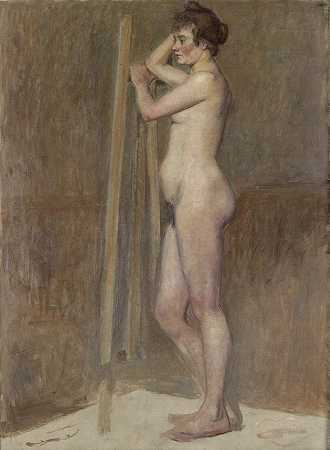 在车间裸体`Nu dans l’atelier (c1890) by Henri de Toulouse-Lautrec
