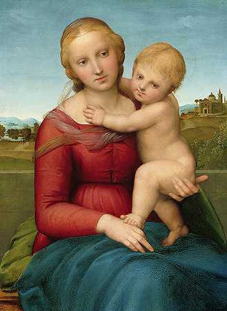 《小牛仔麦当娜》，1505年`The Small Cowper Madonna, 1505 by Raphael