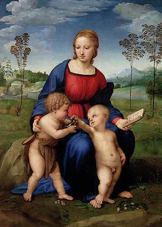 金翅雀的麦当娜，1505-1506年`Madonna of the Goldfinch, 1505-1506 by Raphael