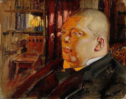 埃里克·O·W·埃尔斯特罗姆肖像`Portrait of Eric O. W. Ehrström (1919) by Akseli Gallen-Kallela