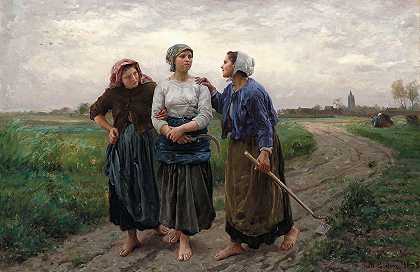 朋友`Les amies (1873) by Jules Breton