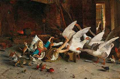 灾难`Una Catastrofe (1887) by Gaetano Chierici