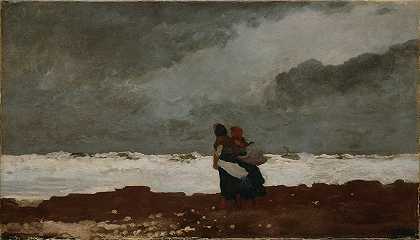 两位数`Two Figures by the Sea by the Sea by Winslow Homer