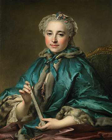 玛丽·安吉丽克·佩蒂格斯·杰拉德·德利`Marie~Angélique Petitgars Gérard de Livry (1750) by Louis Tocqué