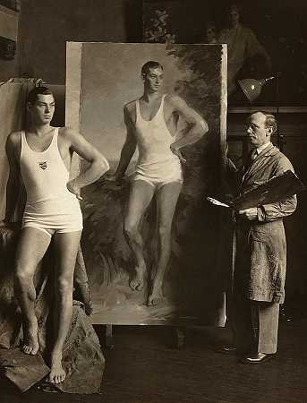 约翰尼·韦斯穆勒，1924年`Johnny Weissmuller, 1924 by Pach Brothers Studio