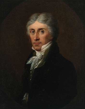 参议员Józef Michałowski的肖像`Portrait of Józef Michałowski, senator (1817) by Józef Brodowski