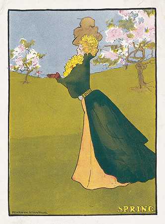春天`Spring (1907) by Penrhyn Stanlaws