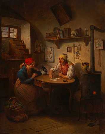 算命先生`Die Wahrsagerin (1850) by Eduard Ritter