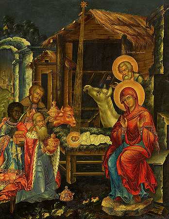 基督降生记`The Nativity by Russian icon