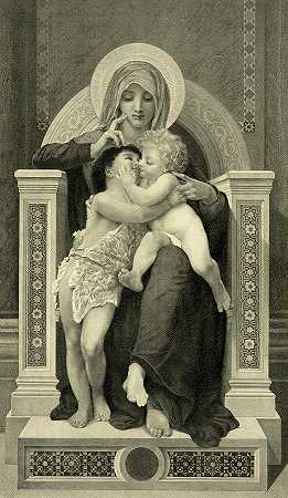神圣家庭，1887年`The Holy Family, 1887 by William-Adolphe Bouguereau