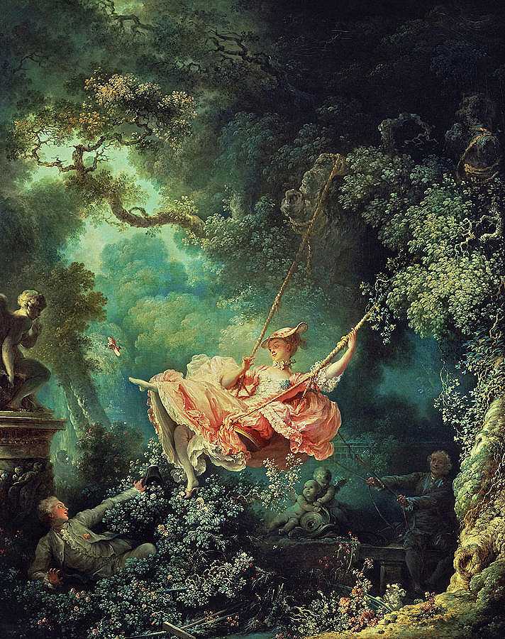 《秋千》，1767-1768年`The Swing, 1767-1768 by Jean-Honore Fragonard
