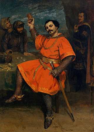 路易斯·盖马尔（1822-1880）扮演罗伯特·勒德维尔`Louis Gueymard (1822–1880) as Robert le Diable (1857) by Gustave Courbet
