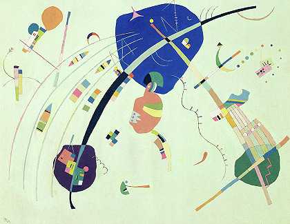 出乎意料`To the Blue by Wassily Kandinsky