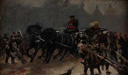 沙皇来了`There Comes the Tsar (1885) by Jacek Malczewski