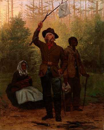 一名南方士兵的投降`Surrender of a Confederate Soldier (1873) by Julian Scott
