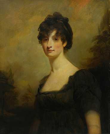 布莱尔夫人的肖像`Portrait Of Mrs. Blair by Sir Henry Raeburn