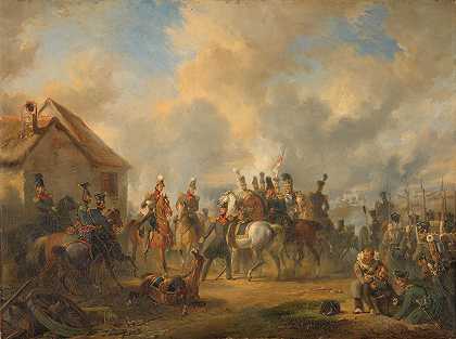 十天战役中的鲍特森战役`The Battle of Bautersem during the Ten Days’ Campaign (1833) by Nicolaas Pieneman