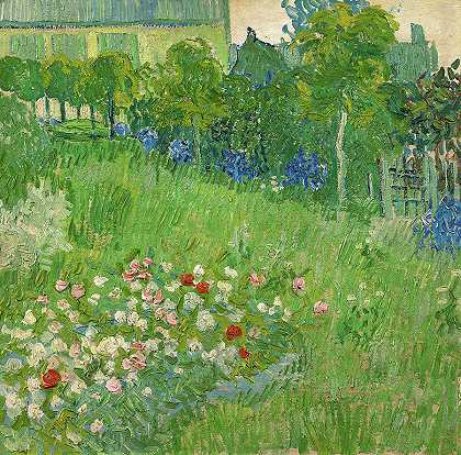 道比尼花园，1890年`Daubigny\’s Garden, 1890 by Vincent van Gogh