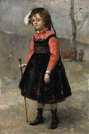 小馅饼`La Petite Pie by Jean-Baptiste-Camille Corot