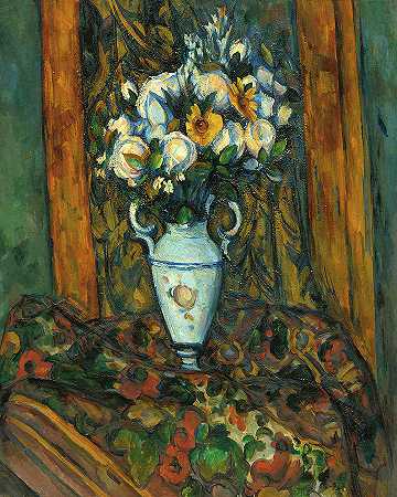 《花瓶》，约1900-1903年`Vase of Flowers, c. 1900-1903 by Paul Cezanne