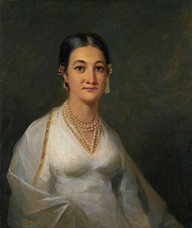 一位年轻印度女子的肖像`Portrait of a young indian woman by Sir Henry Raeburn