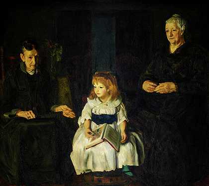 埃莉诺、琼和安娜`Elinor, Jean and Anna by George Wesley Bellows
