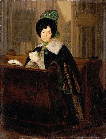凯瑟琳·瓦尔德穆勒女士`Frau Katharina Waldmüller (before 1850) by Joseph Weidner