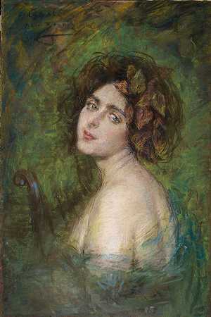蝉鸣酒馆`La Cigale (1900) by Alice Pike Barney