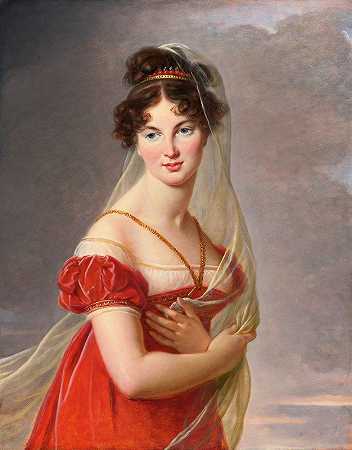 阿格拉·安吉利克·加布里埃尔肖像`Portrait Of Aglaé Angélique Gabrielle by Elisabeth Louise Vigée Le Brun