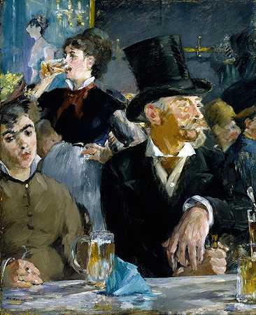 在咖啡馆`At The Café by Édouard Manet