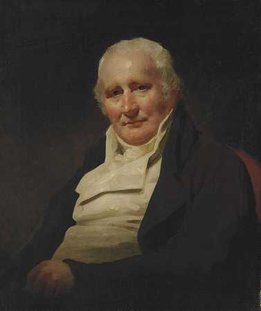 斯波提斯伍德先生的肖像`Portrait Of Mr. Spottiswood by Sir Henry Raeburn