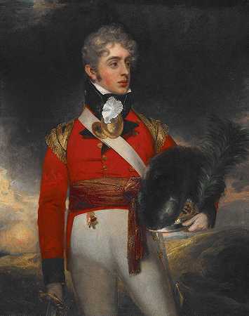 约翰·波洛克中尉（约翰·波洛克）`Lieutenant John Pollock (John Pocock) (1807~1813) by Sir William Beechey