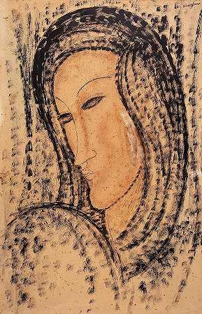 一位年轻寡妇的肖像，1901-1920年`Portrait of a Young Widow, 1901-1920 by Amedeo Modigliani