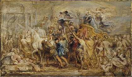 亨利四世的胜利`The Triumph of Henry IV (ca. 1630) by Peter Paul Rubens
