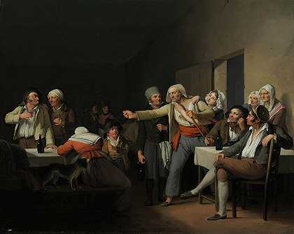 男人吵架`Les Hommes se disputent (1818) by Louis Léopold Boilly