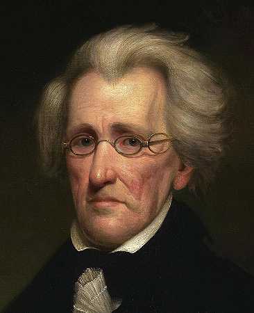 安德鲁·杰克逊肖像`Portrait of Andrew Jackson by Edward Dalton Marchant